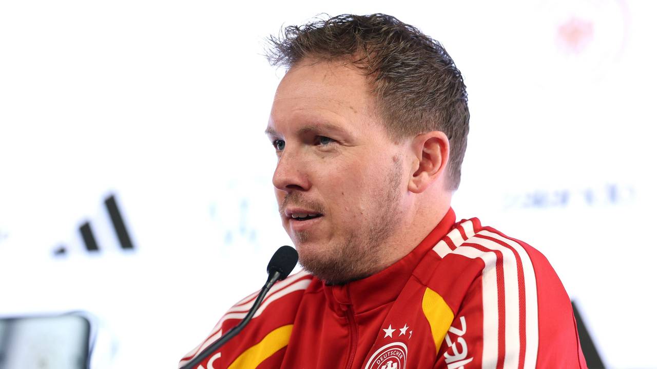 Bundestrainer Julian Nagelsmann während der Pressekonferenz.