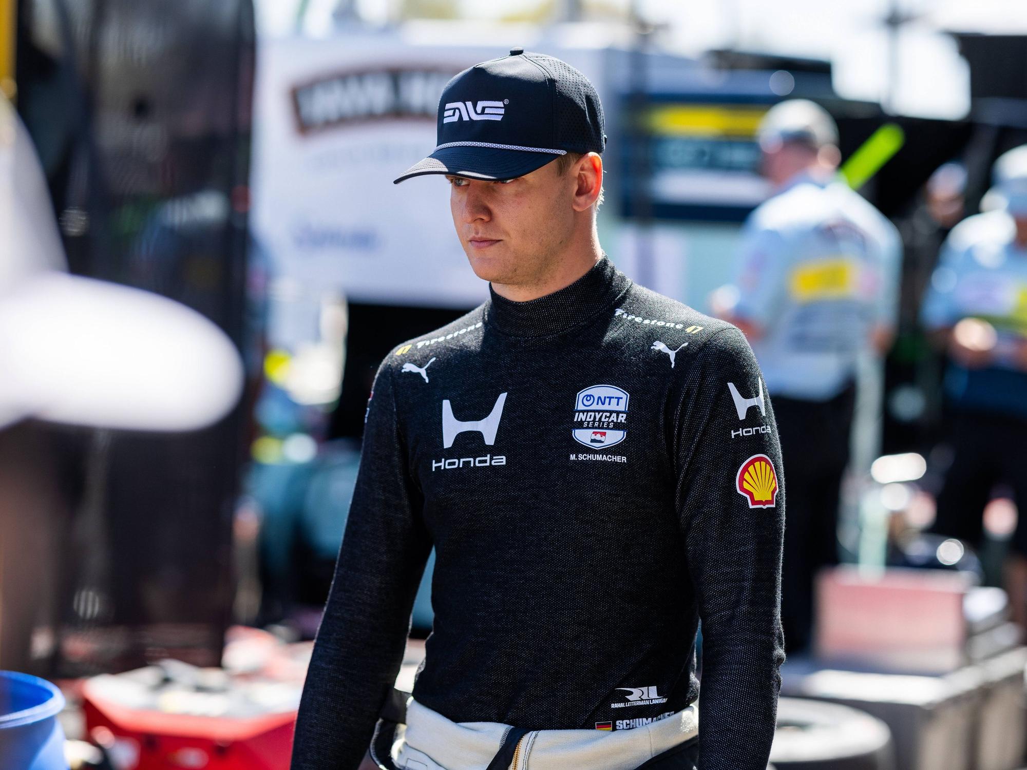 Mick Schumacher vor dem IndyCar-Rennen in Arlington.