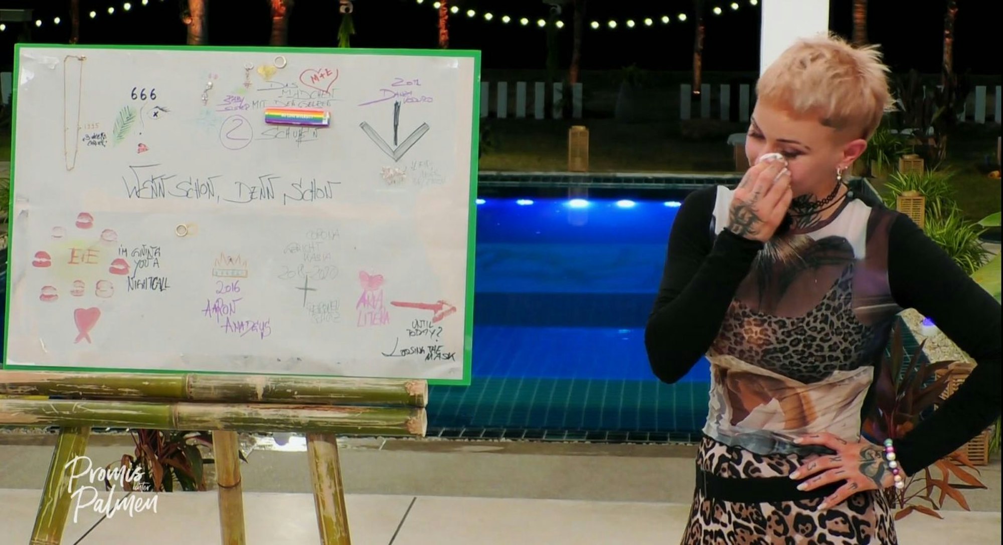 Mal runterkommen, relaxen, bisschen was erzählen? Von wegen. Die Lebensbeichten gerieten vor allem bei Edith und Gina-Lisa zum Seelenstriptease. (Bild: Joyn)