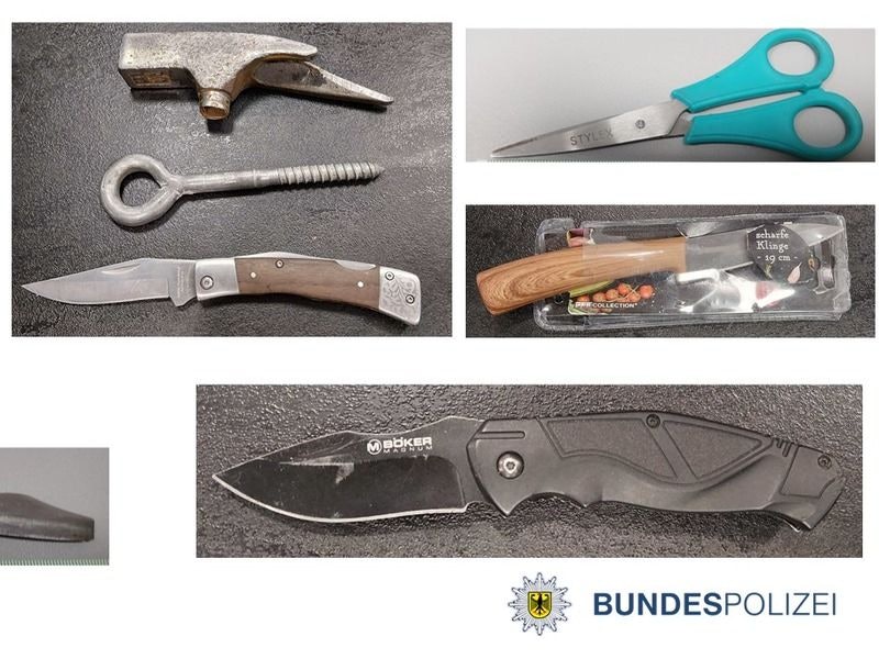 Bundespolizei stellt bei Einsatz gegen Gewaltkriminalität Waffen sicher.