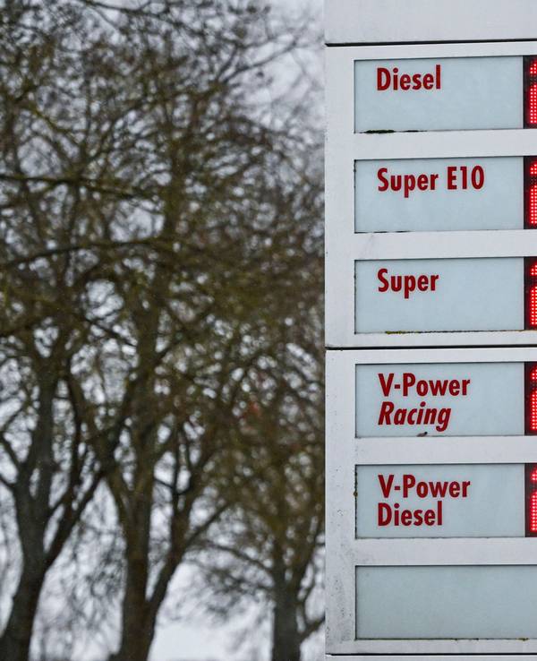 Preise an einer Tankstelle am 31. März 2026 in Brandenburg