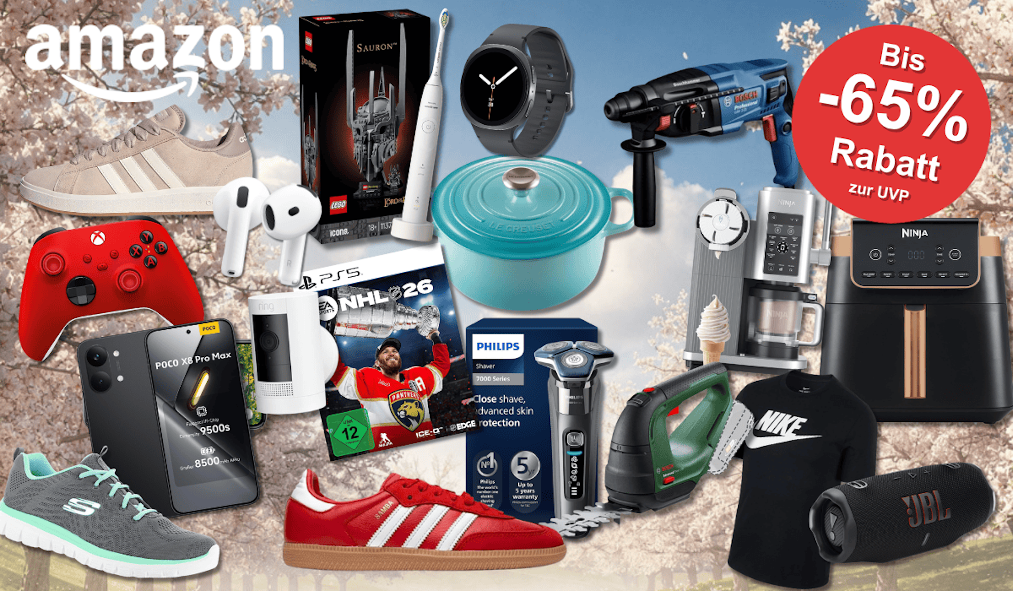 Verschiedene Produkte aus dem Amazon Sale abgebildet.