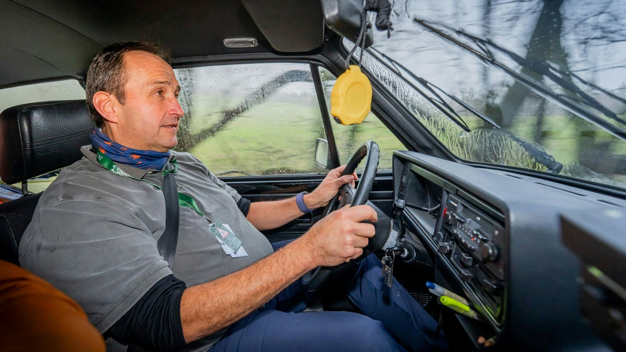 Golf GTI von 1984 bei der Oldtimer-Rallye LeJog