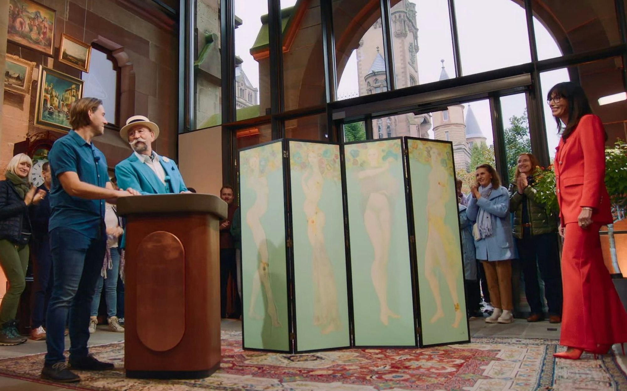 Der Paravent der Künstlerin Leonor Fini beeindruckte. (Bild: ZDF)