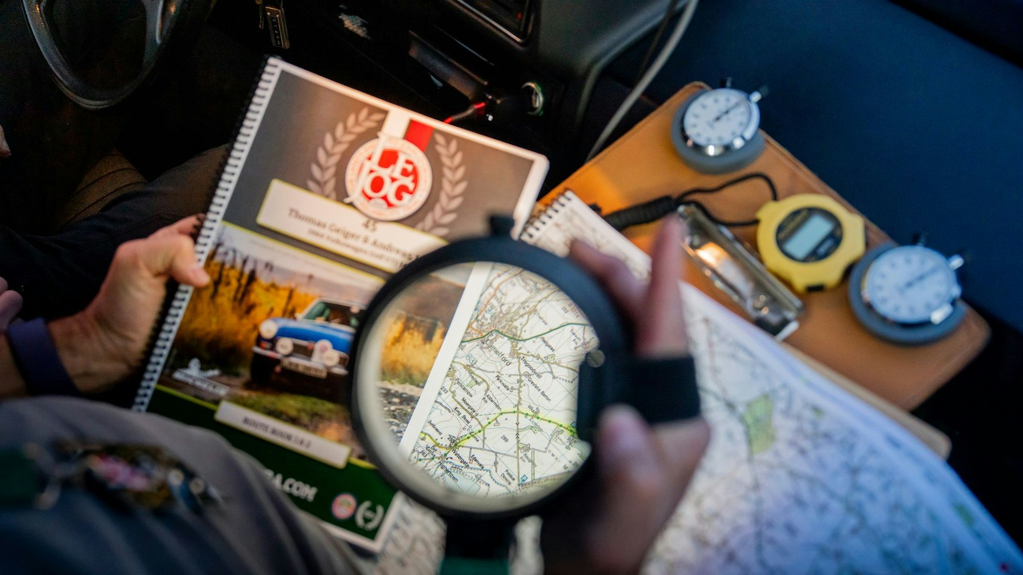 Golf GTI von 1984 bei der Oldtimer-Rallye LeJog