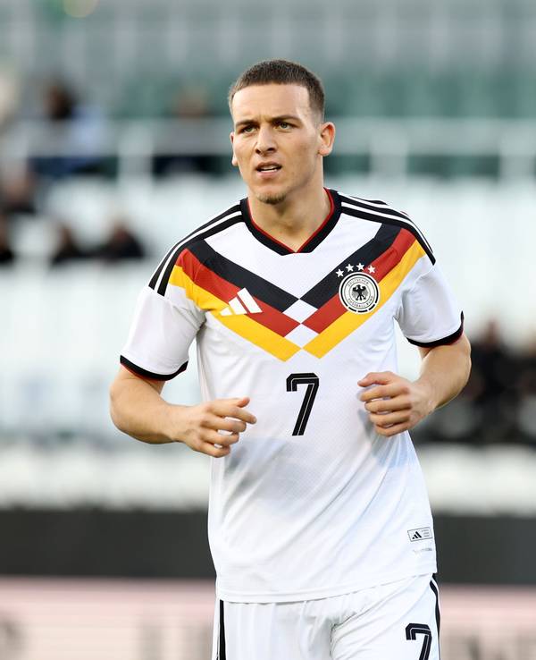 Said El Mala (Deutschland) bejubelt sein Tor zum 0:1.
