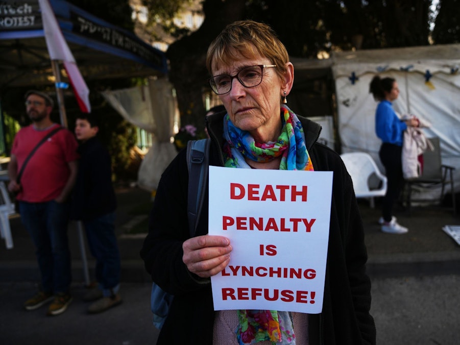 Proteste gegen Israels Beschluss zur Todesstrafe für Terroristen