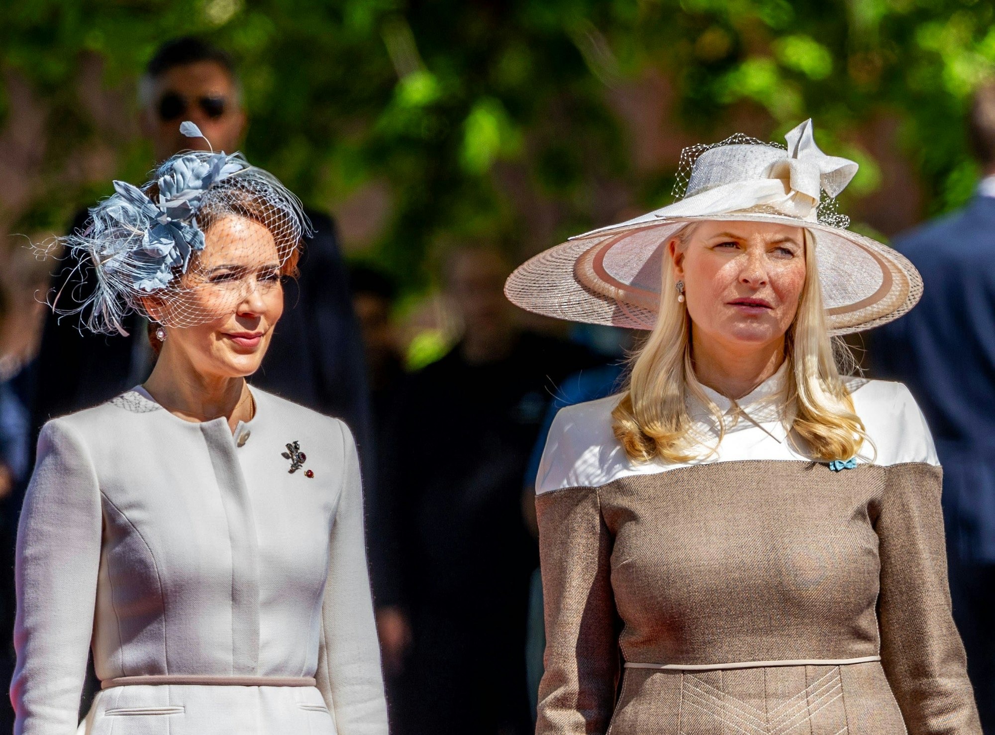 Königin Mary und Kronprinzessin Mette-Marit beim Staatsbesuch 2024.