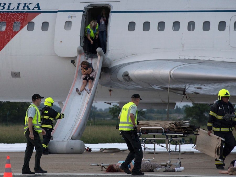Flugzeug-Evakuierung