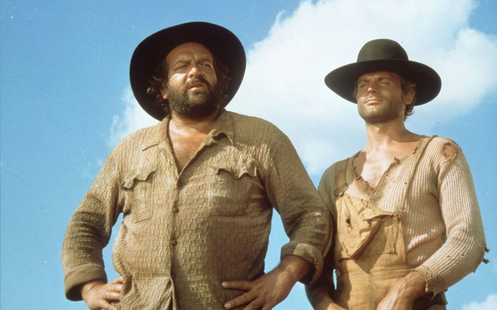 Sie sehen nicht so aus, aber das sind „Die rechte und die linke Hand des Teufels“ (1970), gespielt von Bud Spencer und Terence Hill. (Bild: kabel eins)