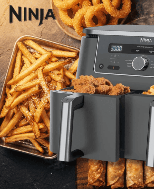 Die Ninja Kitchen Heißluftfritteuse MAX 6-in-1 Dual Zone.