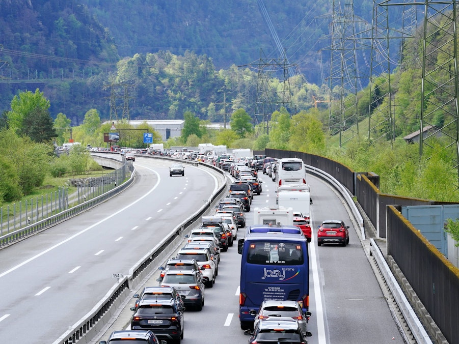 Stau auf der Autobahn