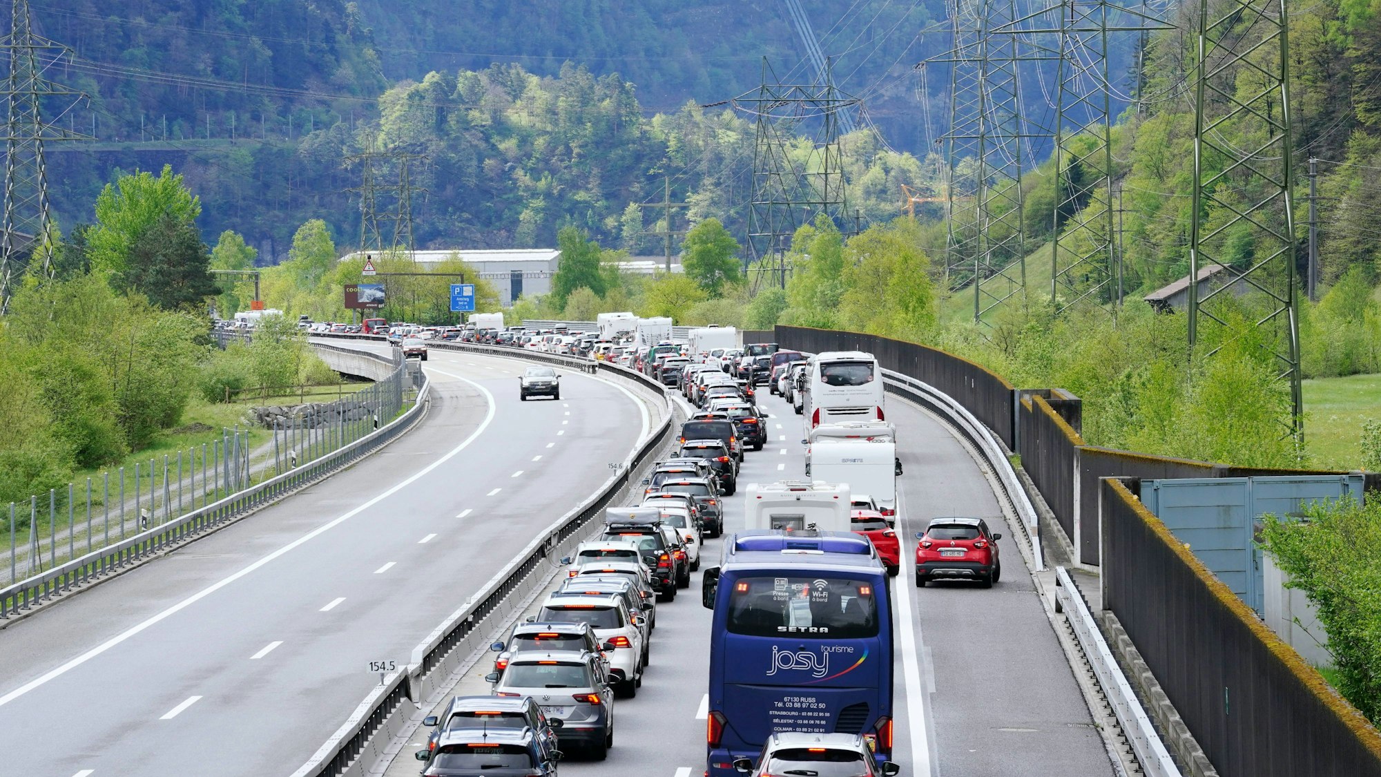 Stau auf der Autobahn