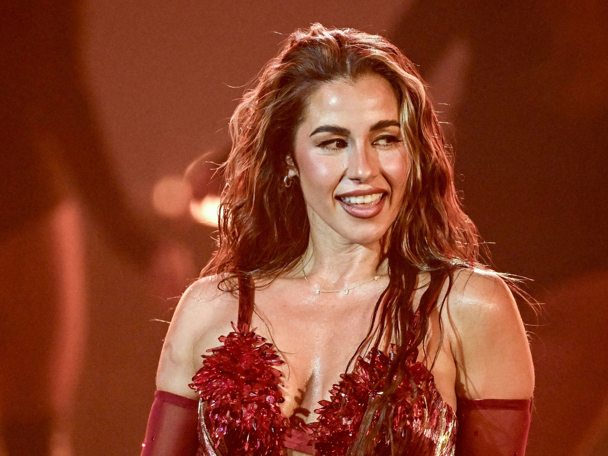 Sarah Engels vertritt Deutschland beim Eurovision Song Contest. Das Foto zeigt die Musikerin beim Vorentscheid.