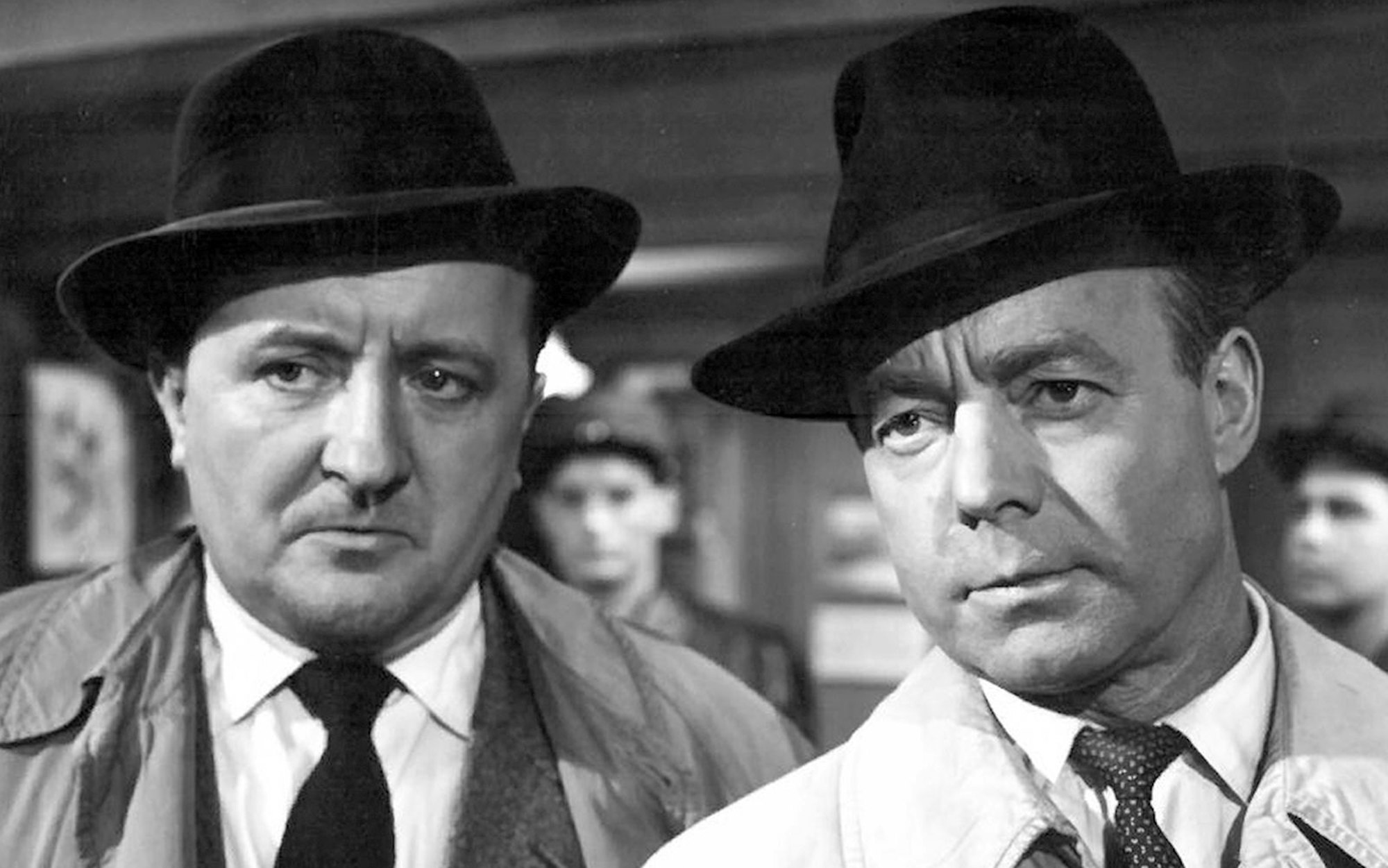 In „Es geschah am hellichten Tag“ (1958) spielte Siegfried Lowitz (links) an der Seite von Heinz Rühmann. (Bild: Praesens-Film AG)