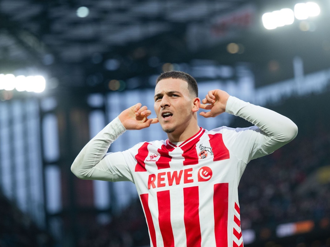 Said El Mala jubelt im Trikot des 1. FC Köln.