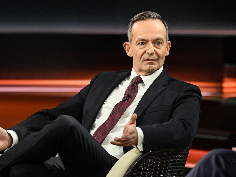 Ex-Verkehrsminister Volker Wissing erläuterte bei „Markus Lanz“, wie er die Entlassung von Christian Lindner erlebt hat. (Bild: ZDF / Markus Hertrich)
