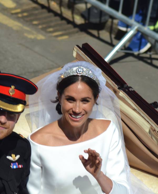 Harry and Meghan carriage ride through Windsor, Harry & Meghan`s wedding taken in Windsor as they paraded through town. Royal wedding. Carriage ride through Windsor