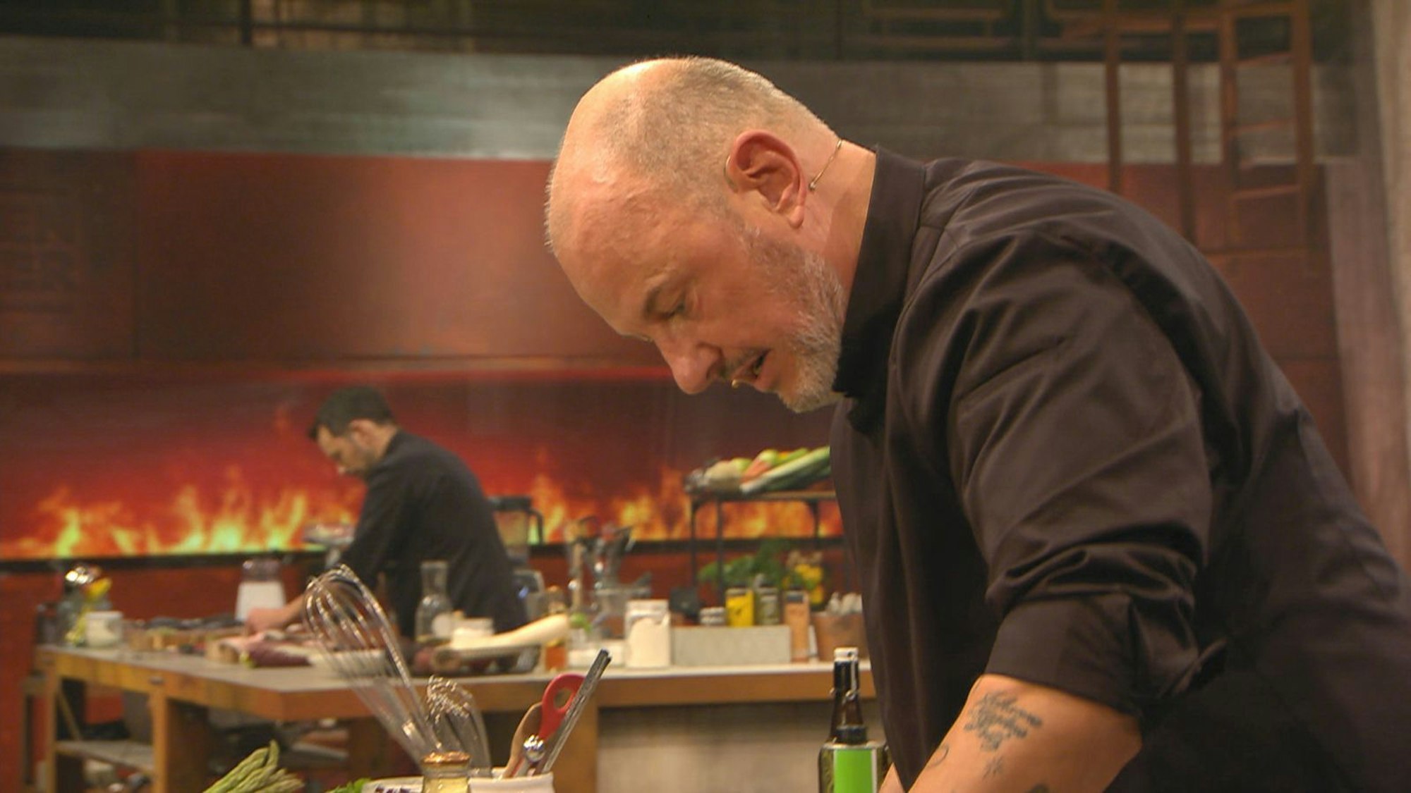 Spannender geht's nicht: Vor dem Dessert stand es 68:68. Das „Möhrenküchlein“ musste die Entscheidung bringen. (Bild: RTL)