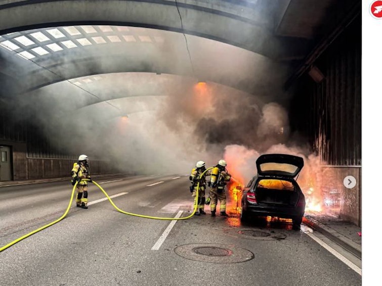 Feuer im Lövenicher Tunnel