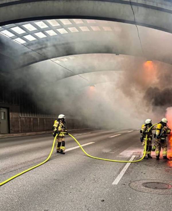 Feuer im Lövenicher Tunnel