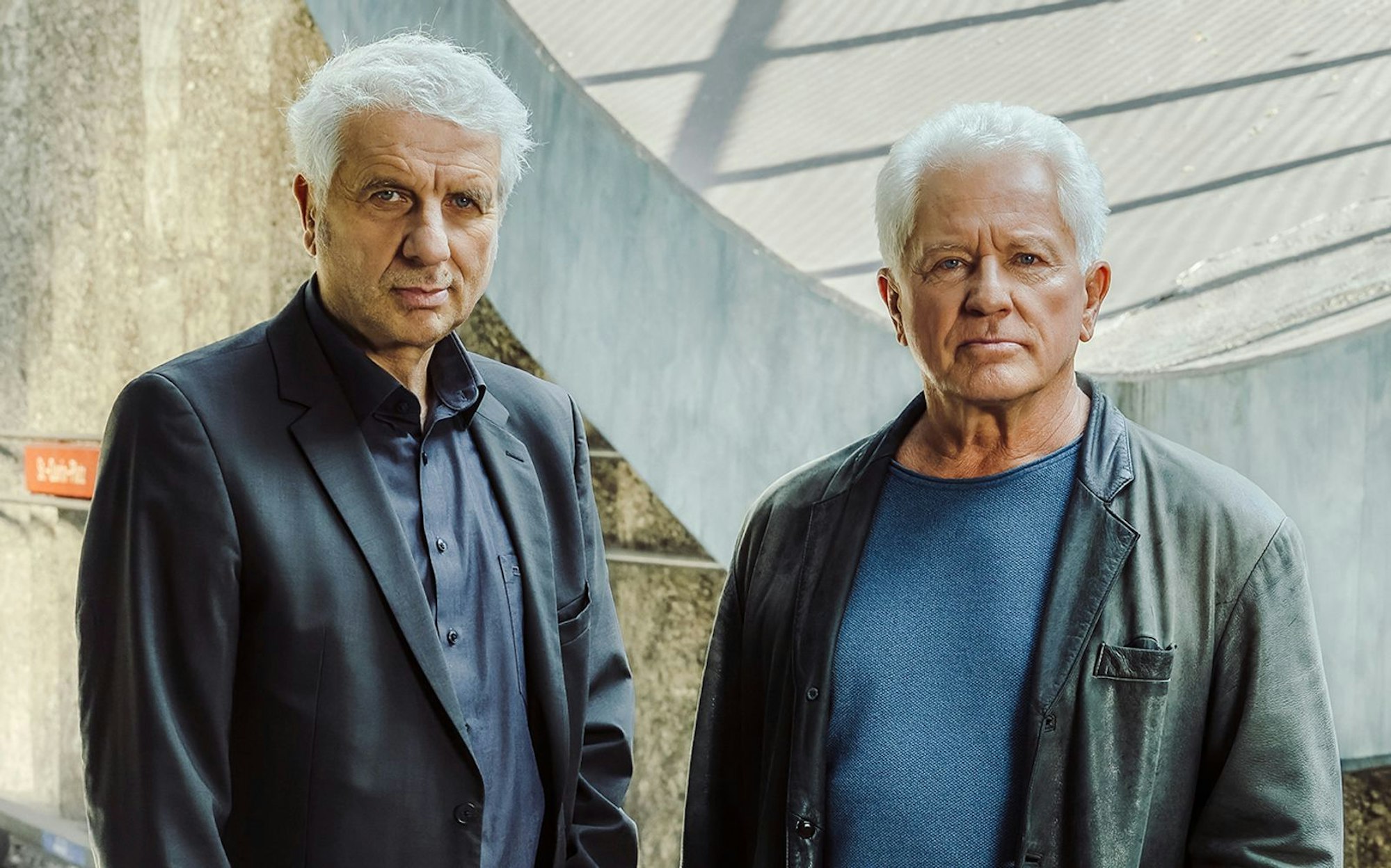 Ivo Batic (Miroslav Nemec, rechts) und Franz Leitmayr (Udo Wachtveitl) ermitteln im Zweiteiler „Tatort: Unvergänglich“ ein letztes Mal. (Bild: BR/NEUESUPER GmbH/Hendrik Heiden)