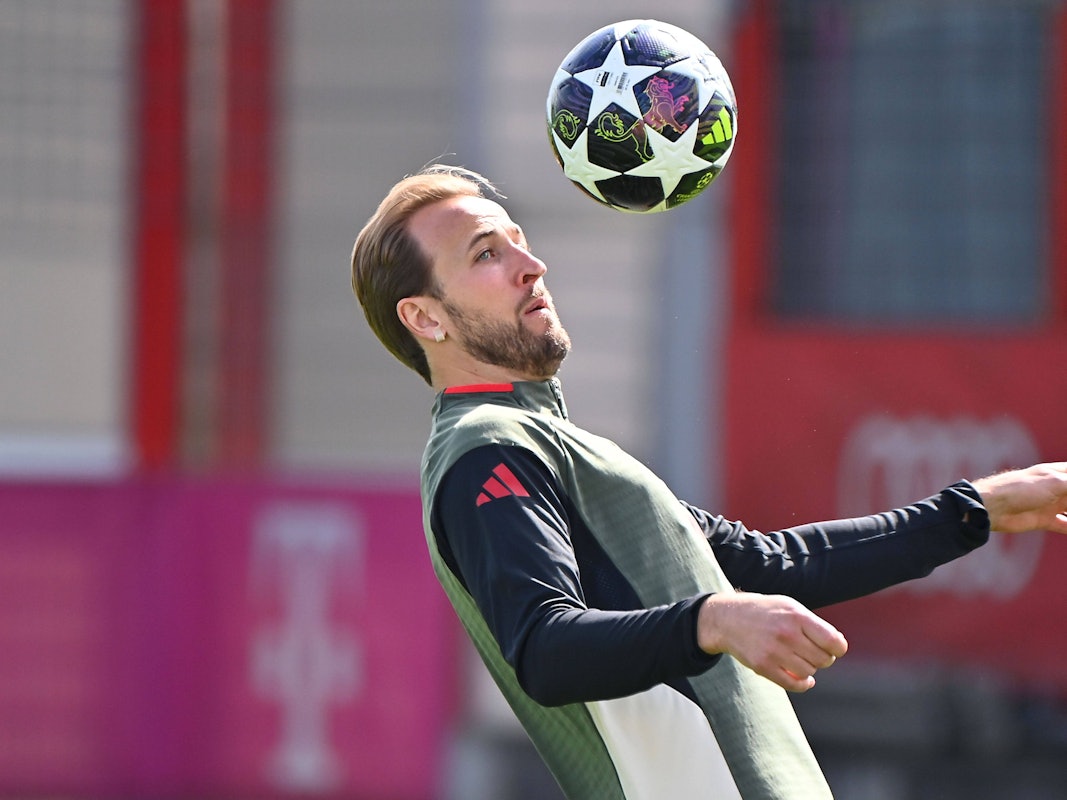 Harry Kane bei einer Ballübung.