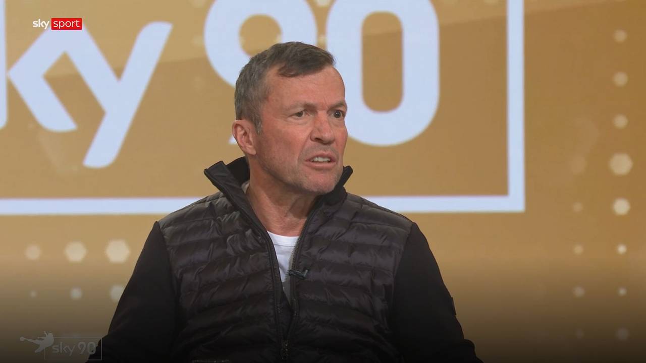 Lothar Matthäus spricht im TV-Studio von Sky90.