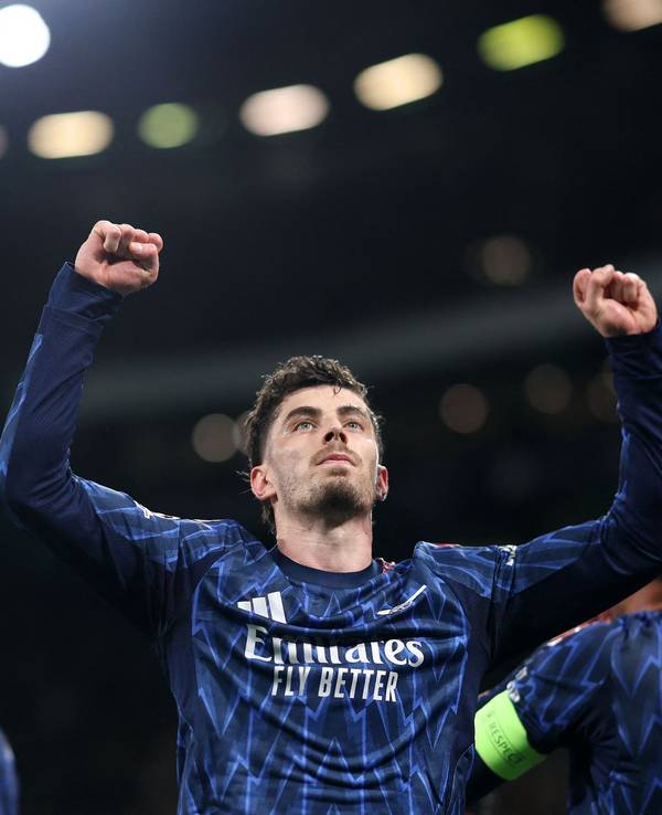 Kai Havertz jubelt nach seinem Treffer gegen Sporting Lissabon.