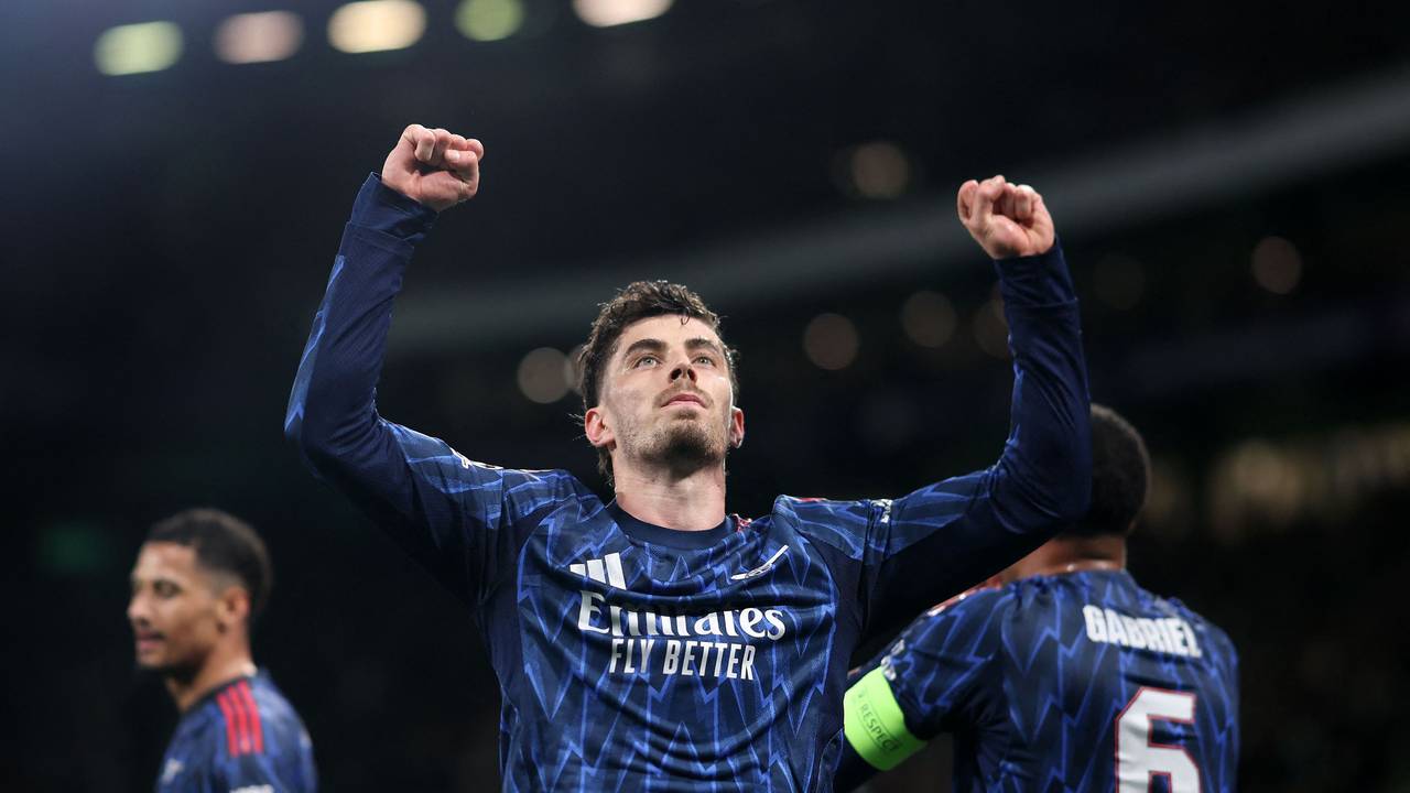 Kai Havertz jubelt nach seinem Treffer gegen Sporting Lissabon.