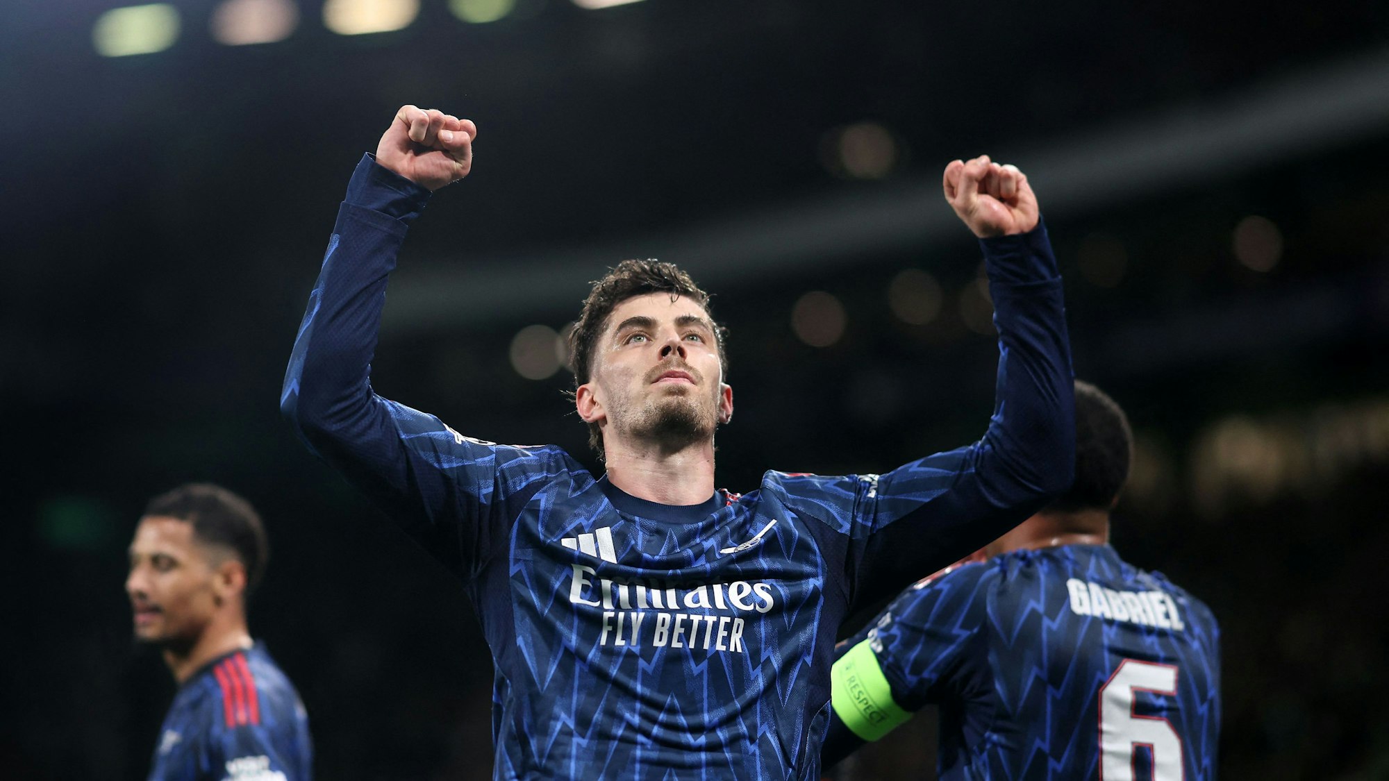 Kai Havertz jubelt nach seinem Treffer gegen Sporting Lissabon.