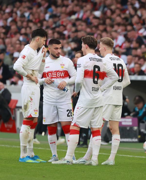 Atakan Karazor, Deniz Undav, Angelo Stiller und Chris Führich.