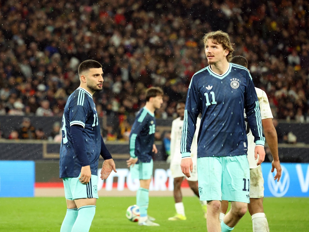 Deniz Undav und Nick Woltemade im DFB-Trikot.