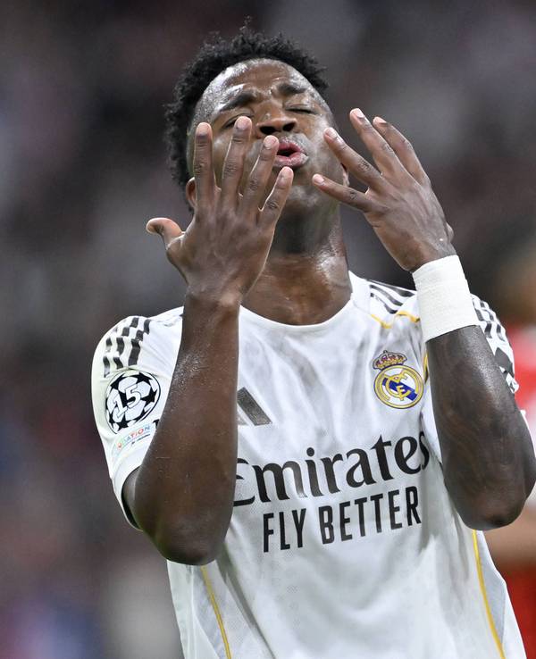 Vinicius Junior zeigte gegen Bayern München auch wieder Emotionen.