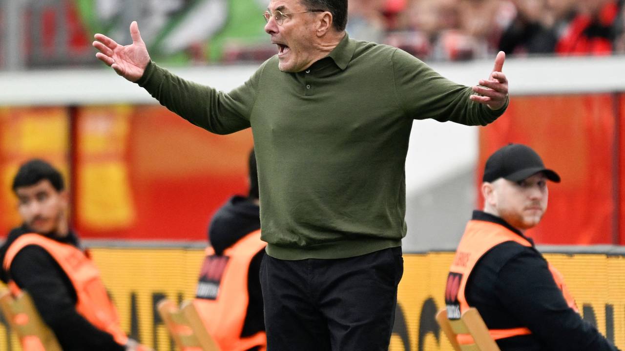 Dieter Hecking tobt am Spielfeldrand.