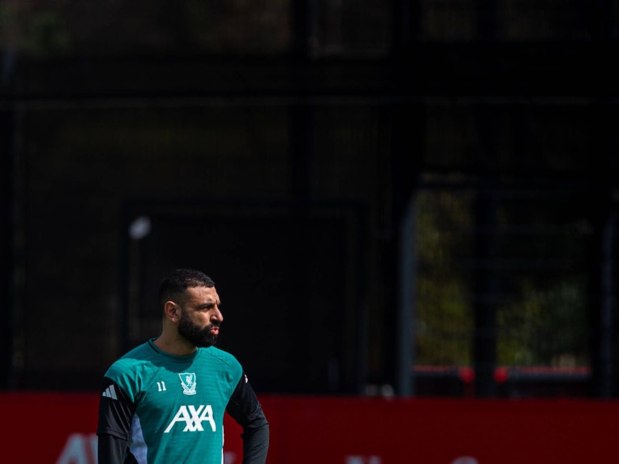 Mohamed Salah bei einer Trainingseinheit des FC Liverpool.