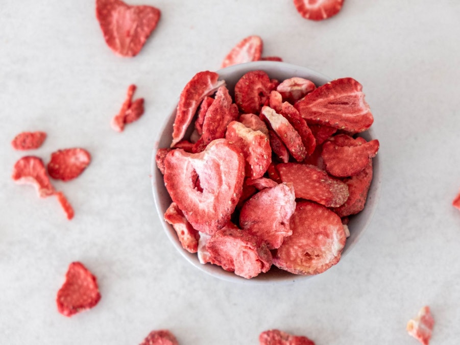 Gefriergetrocknete Erdbeeren