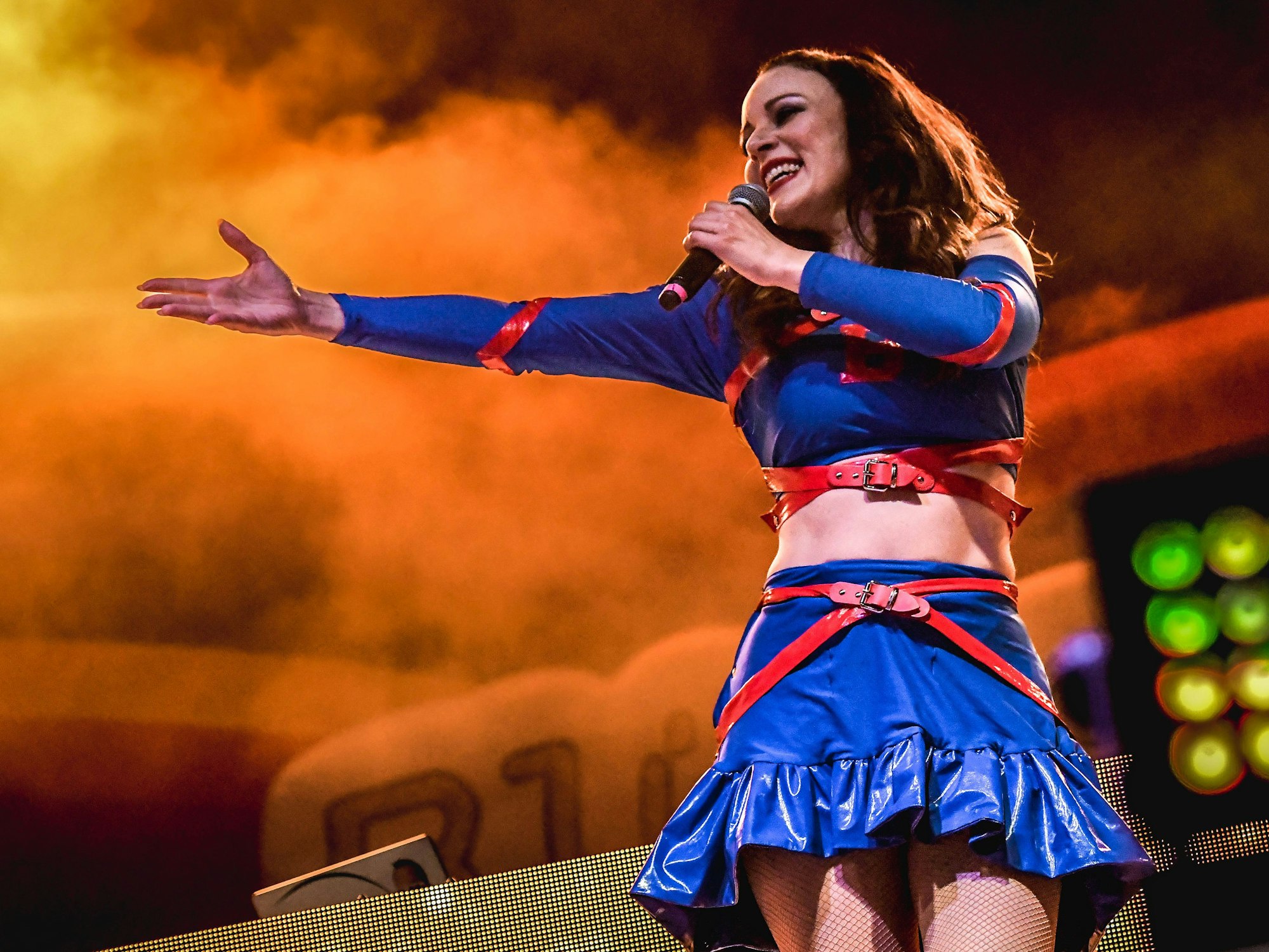 Blümchen beim Auftritt 2023 im Berliner Hoppegarten