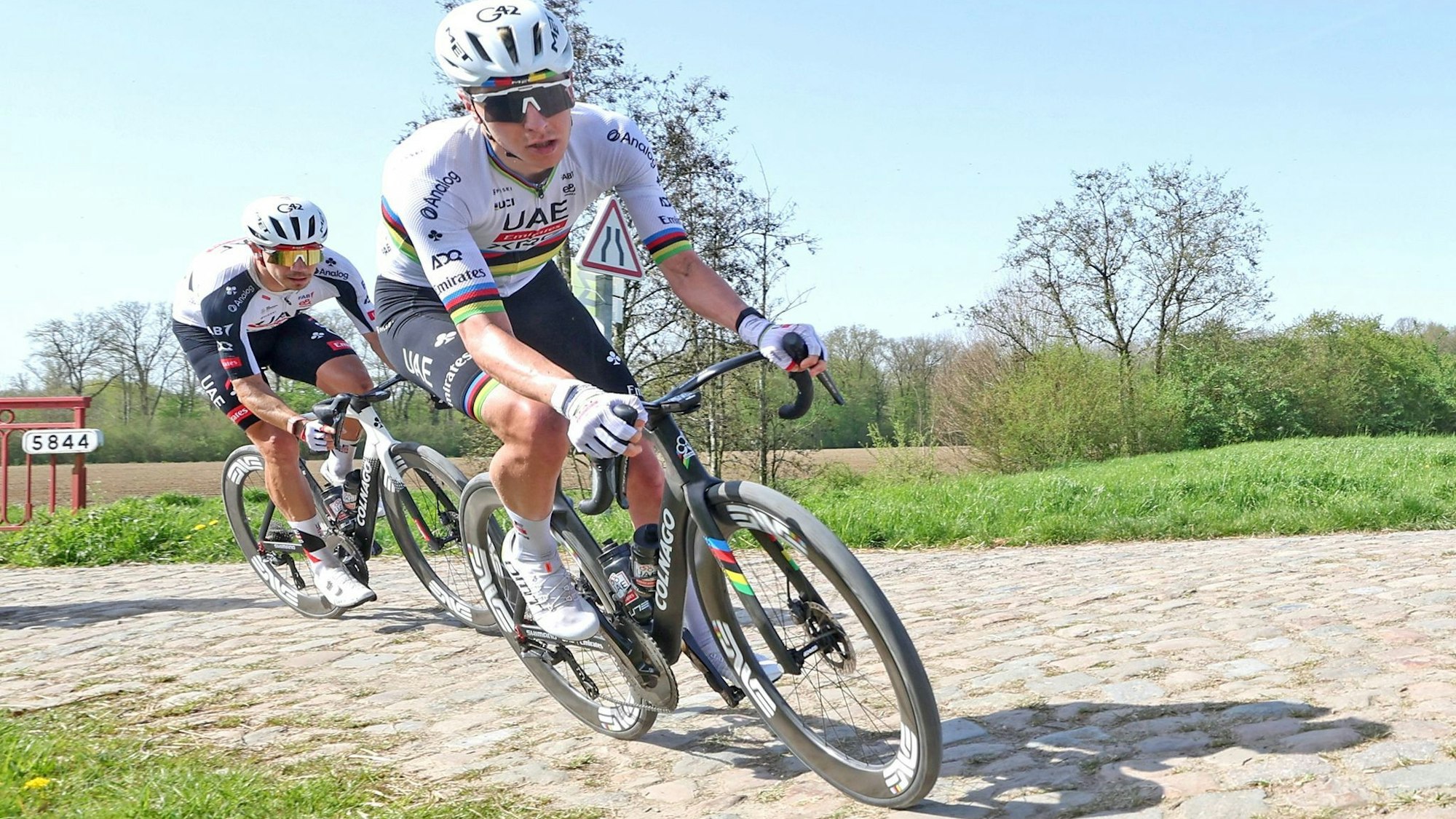 Tadej Pogacar vor Paris-Roubaix