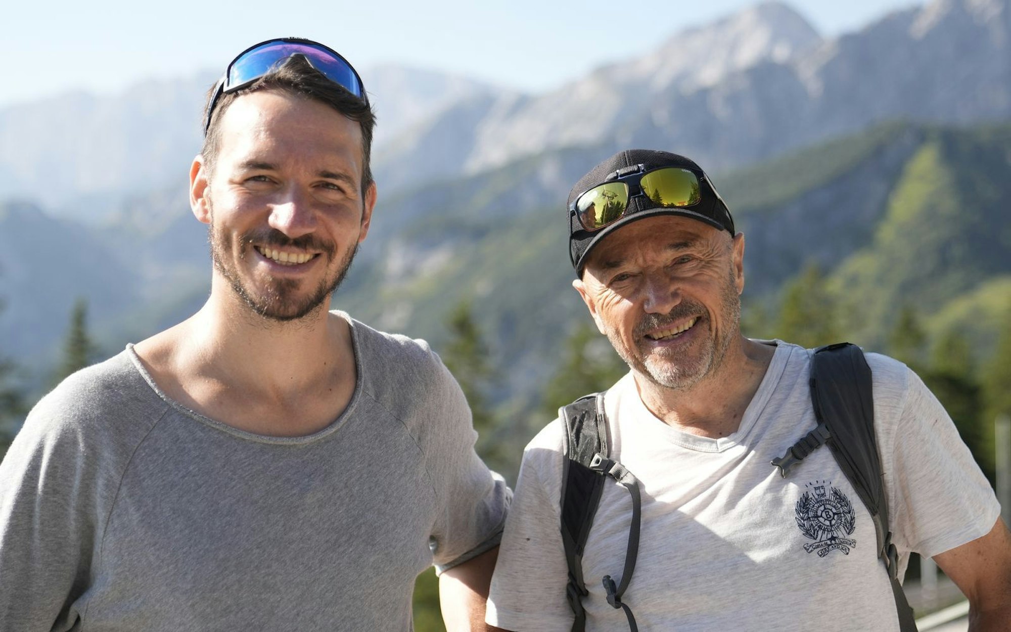 Felix (links) und Christian Neureuther haben ein sehr gutes Vater-Sohn-Verhältnis. (Bild: ZDF / Anna Wagner)