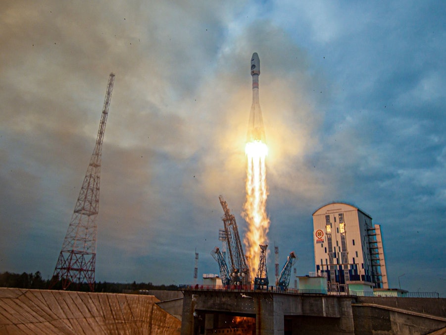 Russische Sojus-Rakete mit Sonde «Luna-25»