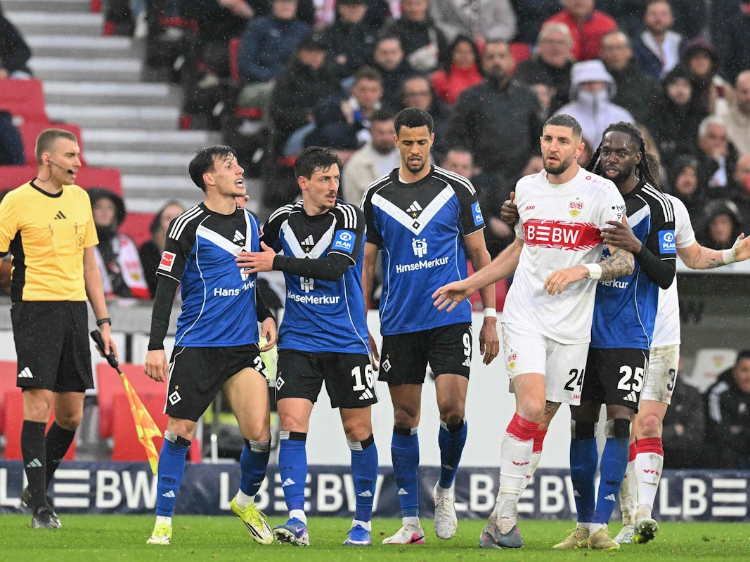 Frust bei HSV-Spielern.