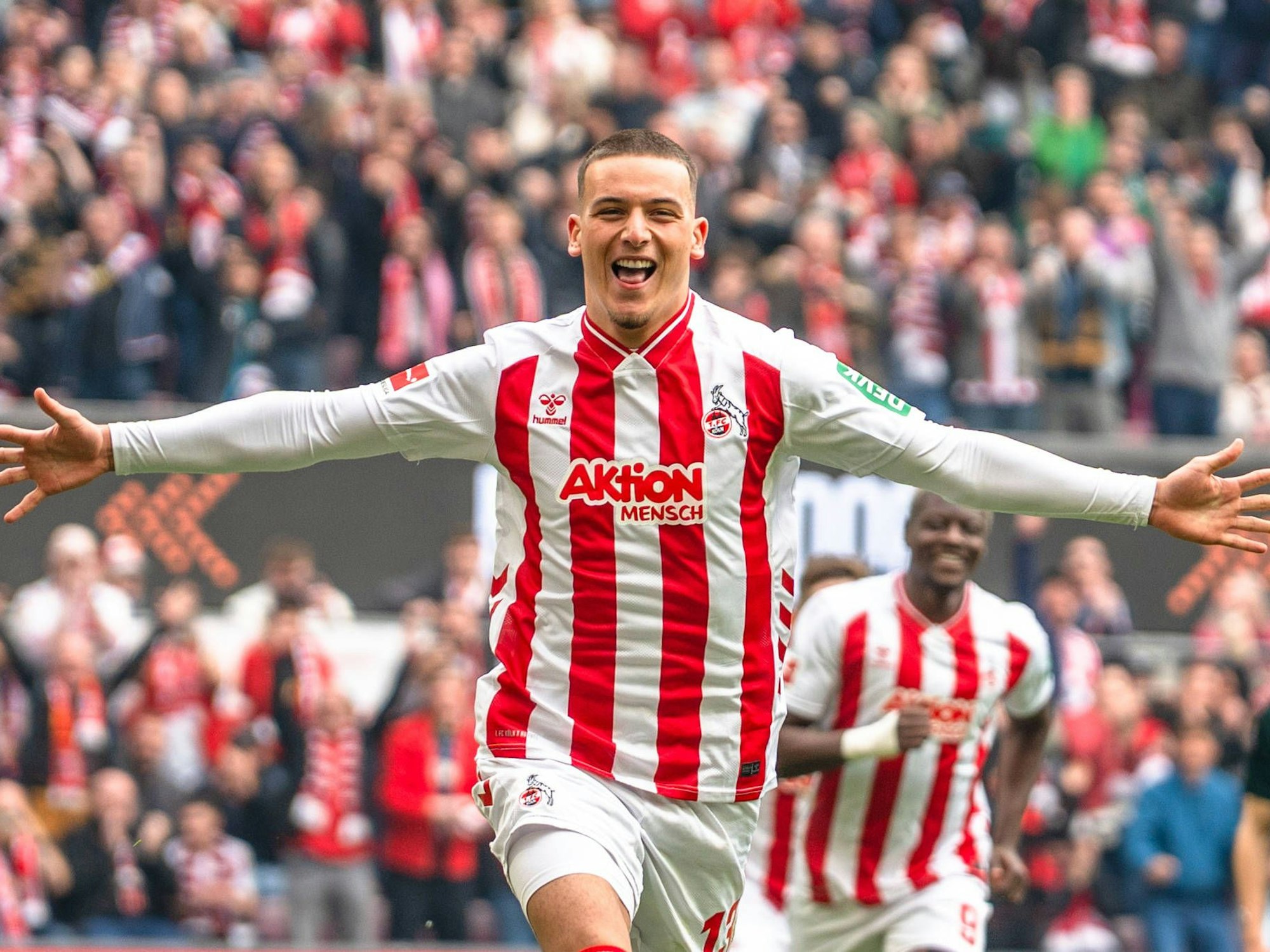 Said El Mala jubelt über sein Tor gegen Bremen.