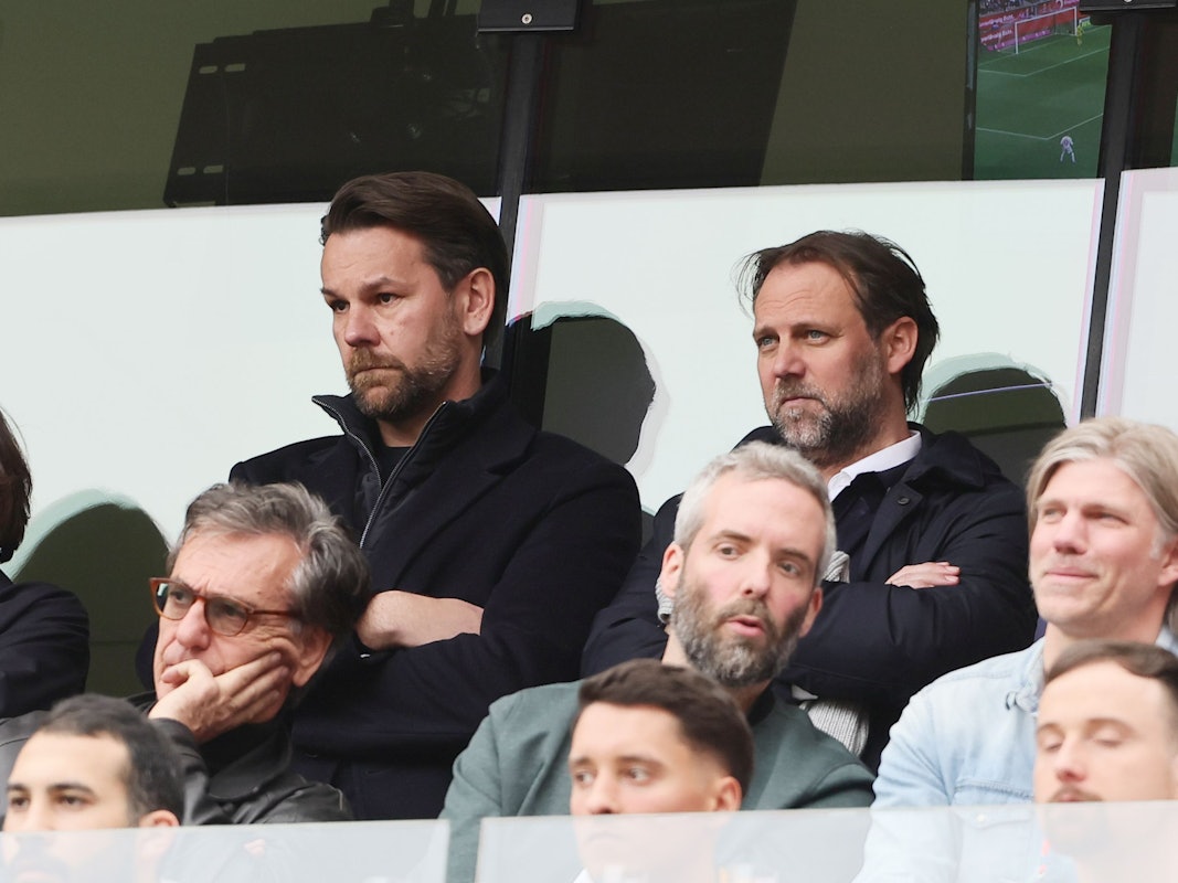 Thomas Kessler und Tim Steidten beim Spiel gegen Werder Bremen.