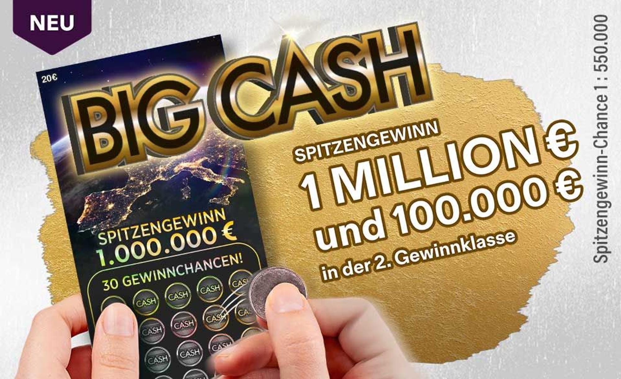 Das erste europäische Kooperations-Los von WestLotto: Big Cash.