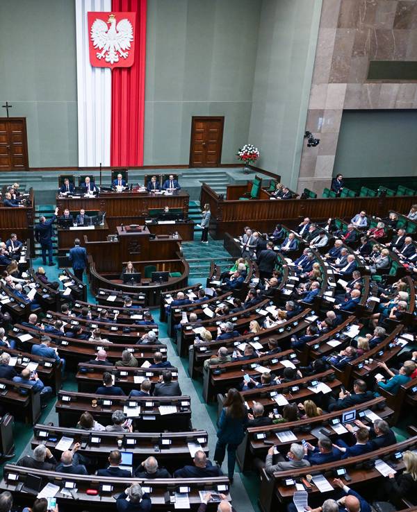 Blick auf das polnische Parlament, den sogenannten Sejm (hier Ende März 2025).