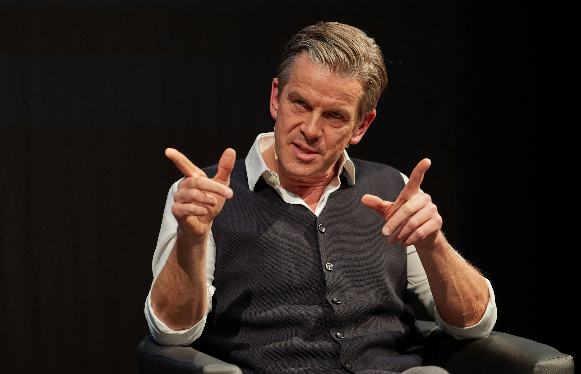 Moderator Markus Lanz bei einer veranstaltung im Thalia Theater.