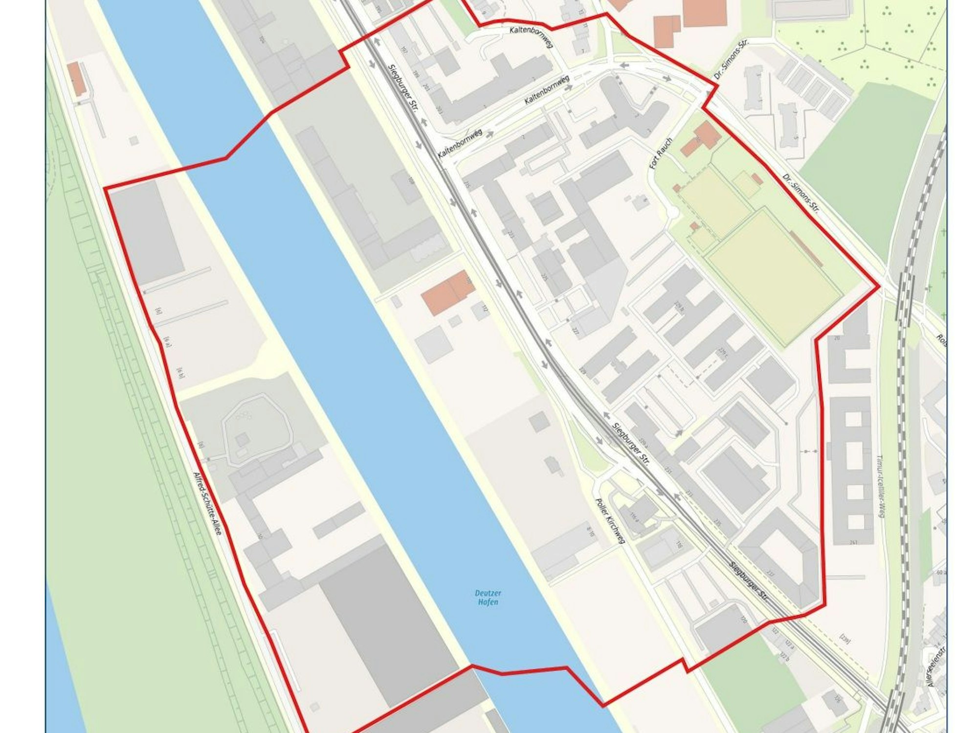 Eine rote Linie markiert den Gefahrenbereich.