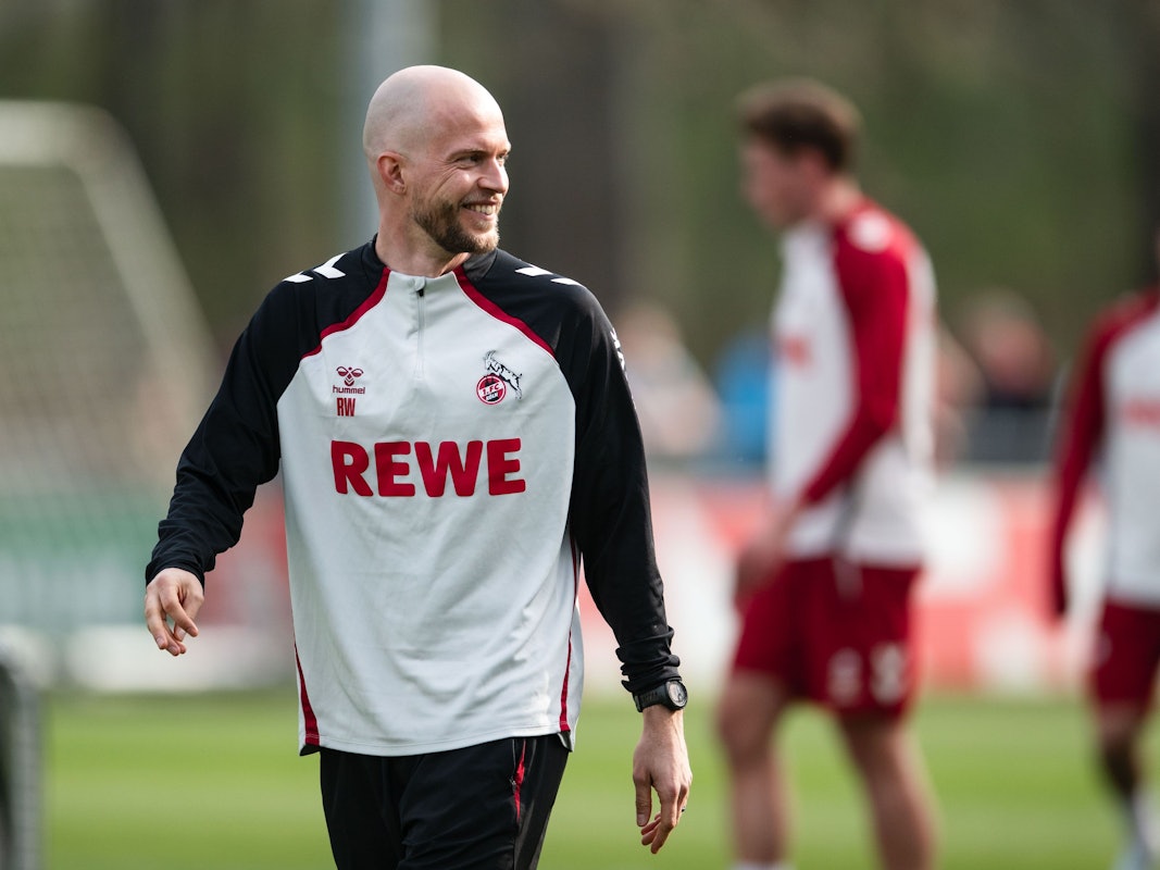 Interimstrainer René Wagner beim Training des 1. FC Köln am Geißbockheim.