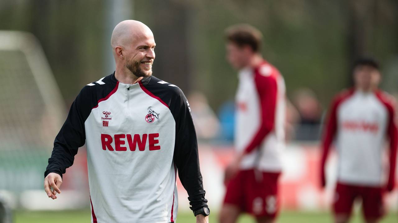 Interimstrainer René Wagner beim Training des 1. FC Köln am Geißbockheim.